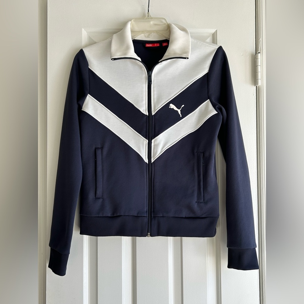 PUMA Women’s Navy Track Jacket Sz S - Picture 3 of 14